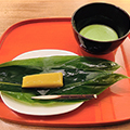 10月の期間限定茶菓席メニュー　笹の香菓子 「笹くり」